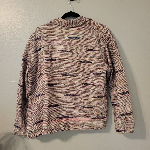 Chico's Women's Vintage Beaded Multi Colored Silk Cotton Jacket. Size L - Picture 2 of 7